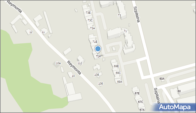 Suwałki, Szpitalna, 71A, mapa Suwałk