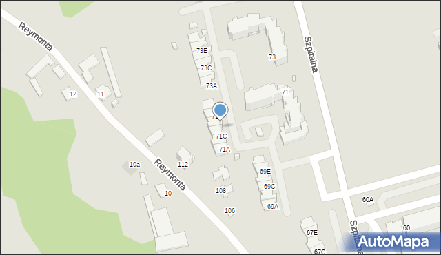 Suwałki, Szpitalna, 71D, mapa Suwałk