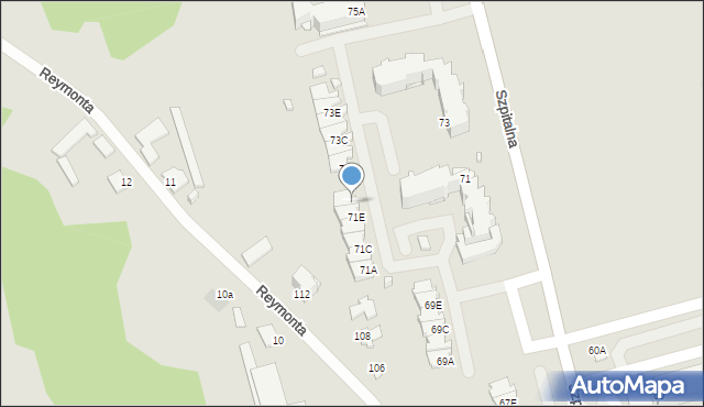 Suwałki, Szpitalna, 71F, mapa Suwałk
