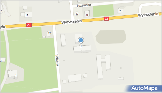 Swarożyn, Szkolna, 2, mapa Swarożyn