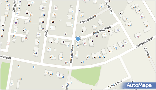 Swarzędz, Szmaragdowa, 10, mapa Swarzędz