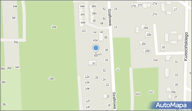 Świdnik, Szafirowa, 42c, mapa Świdnika