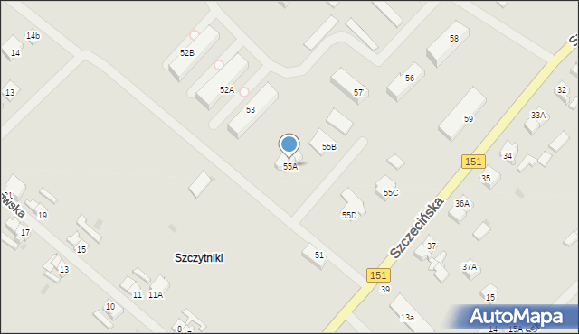 Świdwin, Szczecińska, 55A, mapa Świdwin