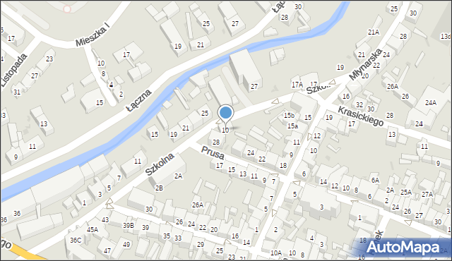 Świebodzice, Szkolna, 10, mapa Świebodzice