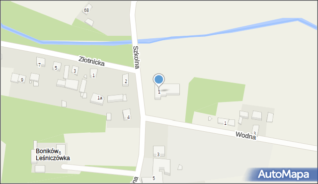 Świeca, Szkolna, 1, mapa Świeca