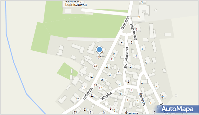 Świeca, Szkolna, 10, mapa Świeca