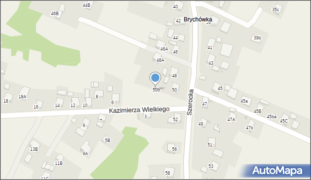 Świerklany, Szerocka, 50b, mapa Świerklany