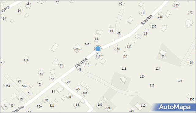 Świerzowa Polska, Szkolna, 116, mapa Świerzowa Polska