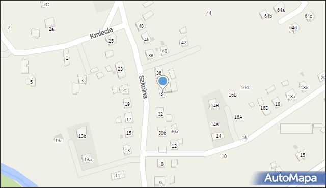 Świerzowa Polska, Szkolna, 34, mapa Świerzowa Polska