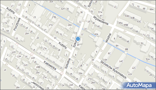 Świętochłowice, Szkolna, 10/12, mapa Świętochłowice