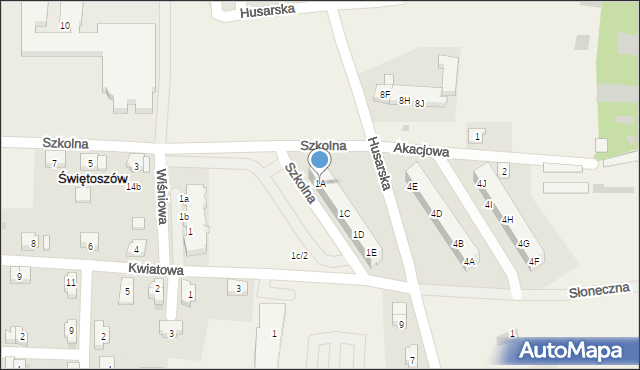 Świętoszów, Szkolna, 1A, mapa Świętoszów