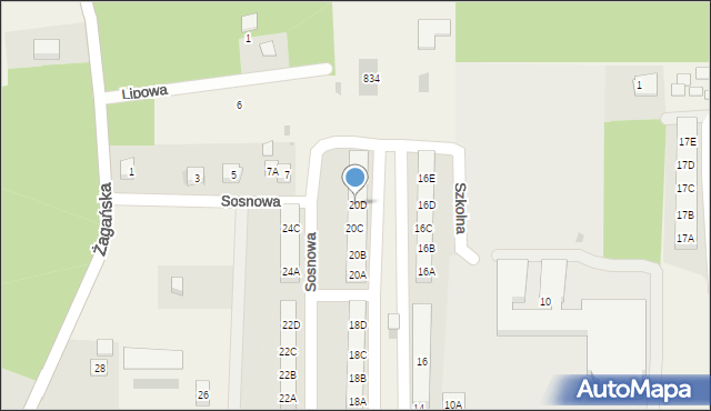 Świętoszów, Szkolna, 20D, mapa Świętoszów