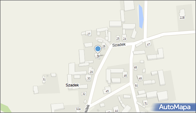 Szadek, Szadek, 28, mapa Szadek