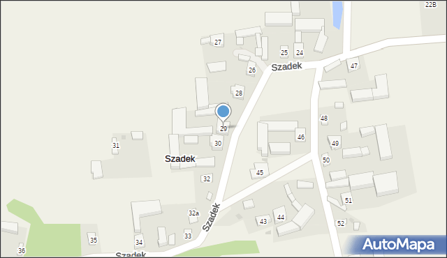 Szadek, Szadek, 29, mapa Szadek