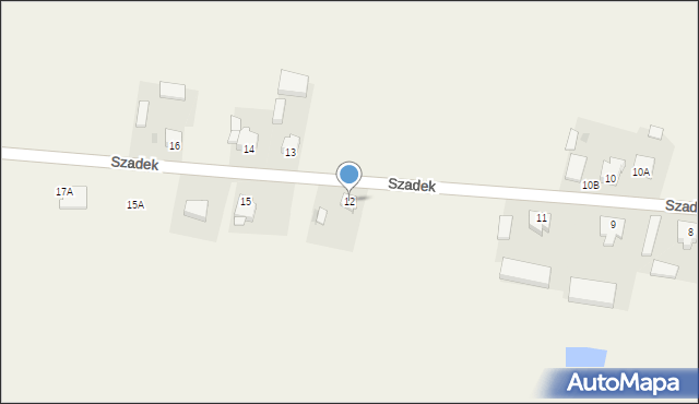 Szadek, Szadek, 12, mapa Szadek