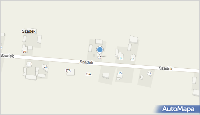 Szadek, Szadek, 16, mapa Szadek
