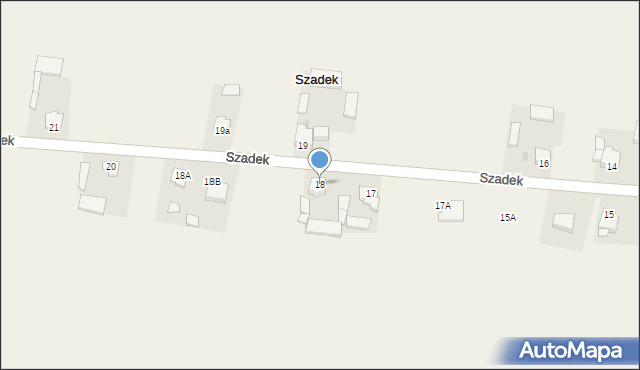Szadek, Szadek, 18, mapa Szadek