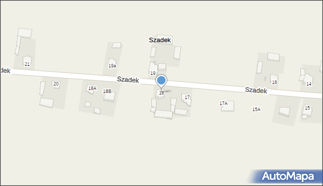 Szadek, Szadek, 18, mapa Szadek