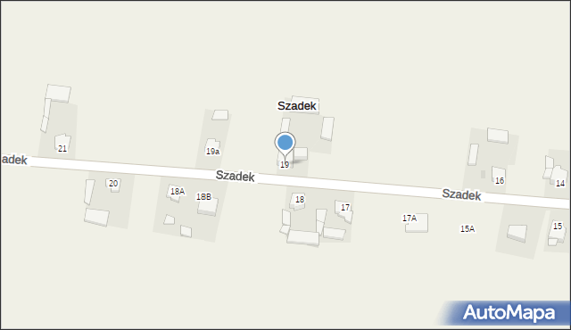 Szadek, Szadek, 19, mapa Szadek