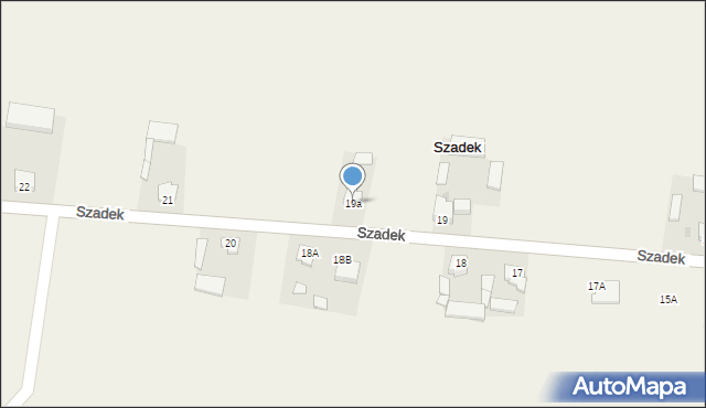 Szadek, Szadek, 19a, mapa Szadek