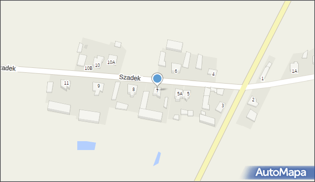 Szadek, Szadek, 7, mapa Szadek