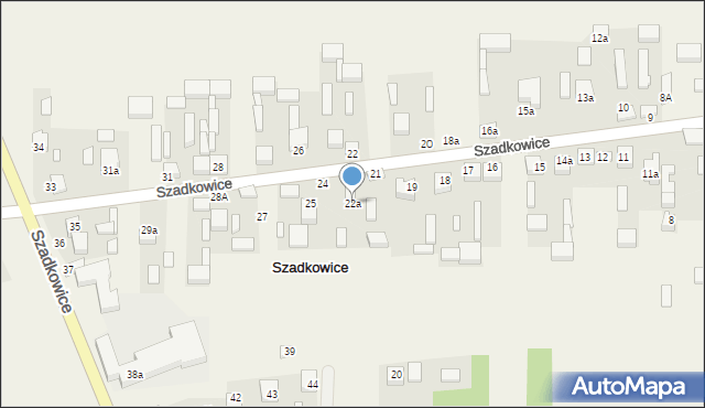 Szadkowice, Szadkowice, 22a, mapa Szadkowice