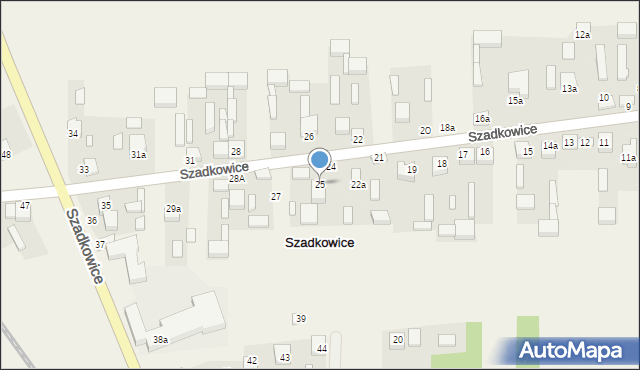 Szadkowice, Szadkowice, 25, mapa Szadkowice