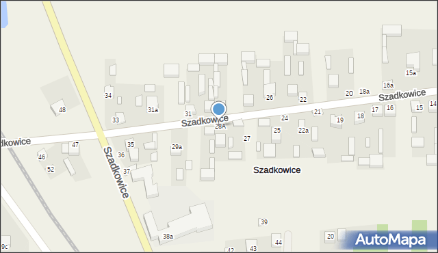 Szadkowice, Szadkowice, 28A, mapa Szadkowice