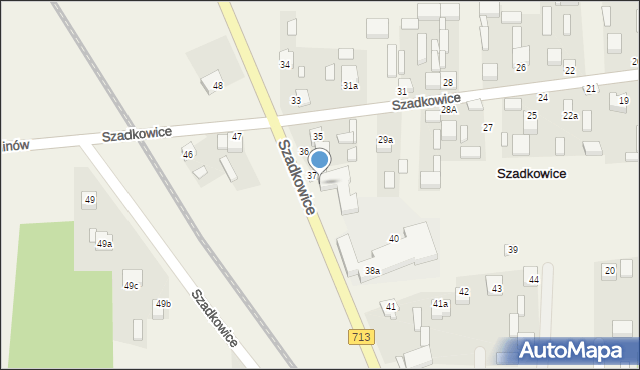 Szadkowice, Szadkowice, 38, mapa Szadkowice