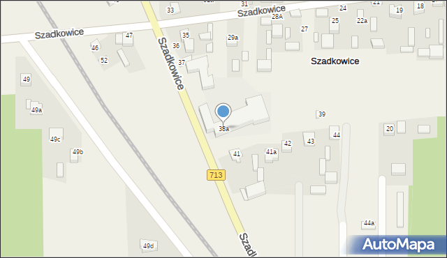 Szadkowice, Szadkowice, 38a, mapa Szadkowice