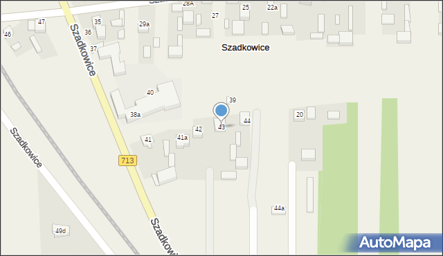 Szadkowice, Szadkowice, 43, mapa Szadkowice