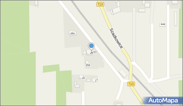 Szadkowice, Szadkowice, 45, mapa Szadkowice