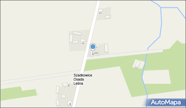 Szadkowice, Szadkowice, 11, mapa Szadkowice