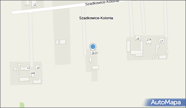 Szadkowice-Kolonia, Szadkowice-Kolonia, 15, mapa Szadkowice-Kolonia