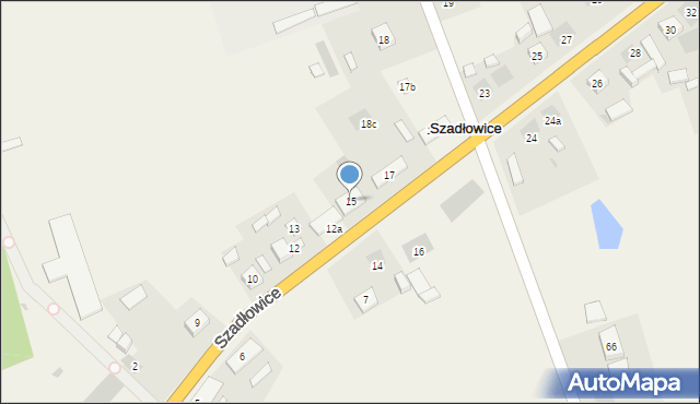 Szadłowice, Szadłowice, 15, mapa Szadłowice