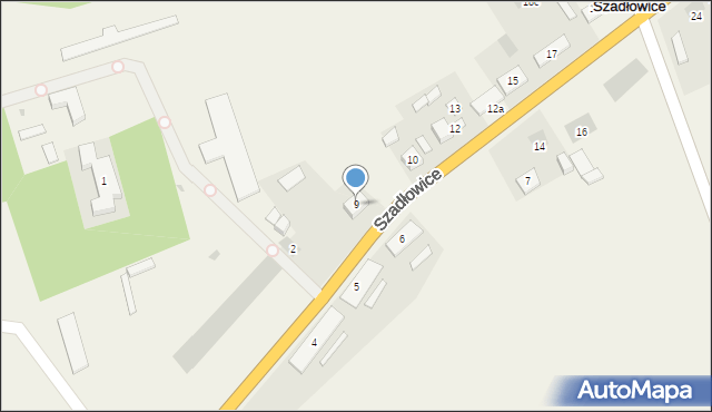 Szadłowice, Szadłowice, 9, mapa Szadłowice