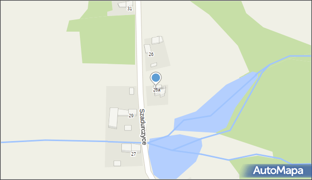 Szadurczyce, Szadurczyce, 26a, mapa Szadurczyce