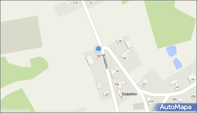 Szadzko, Szadzko, 26, mapa Szadzko