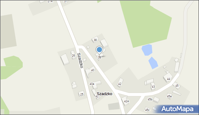 Szadzko, Szadzko, 39, mapa Szadzko