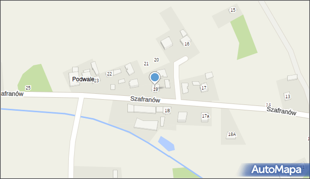 Szafranów, Szafranów, 19, mapa Szafranów