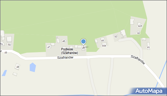 Szafranów, Szafranów, 45, mapa Szafranów