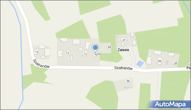 Szafranów, Szafranów, 70, mapa Szafranów