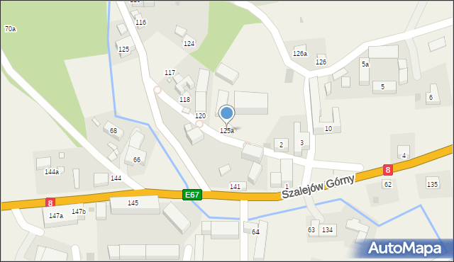 Szalejów Górny, Szalejów Górny, 125a, mapa Szalejów Górny