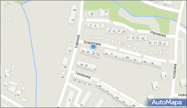 Szamotuły, Szachowa, 2c, mapa Szamotuły