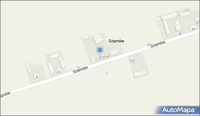 Szamów, Szamów, 11, mapa Szamów