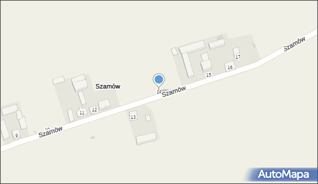 Szamów, Szamów, 14, mapa Szamów