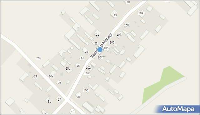 Szaniawy-Matysy, Szaniawy-Matysy, 104, mapa Szaniawy-Matysy