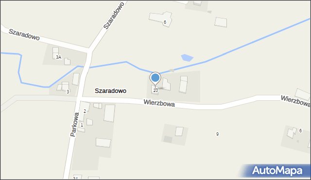 Szaradowo, Szaradowo, 10, mapa Szaradowo