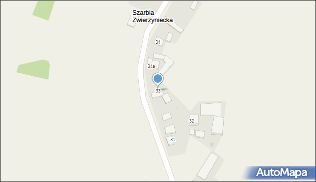 Szarbia Zwierzyniecka, Szarbia Zwierzyniecka, 33, mapa Szarbia Zwierzyniecka