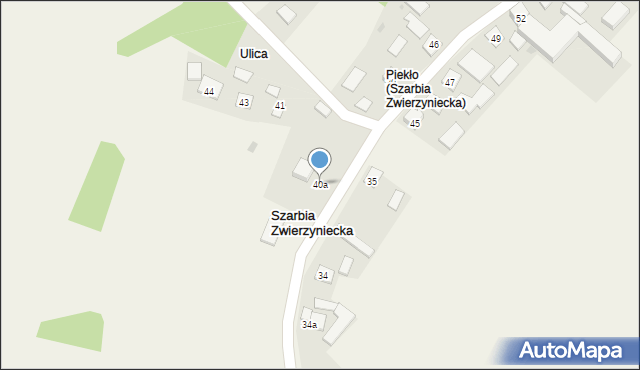 Szarbia Zwierzyniecka, Szarbia Zwierzyniecka, 40a, mapa Szarbia Zwierzyniecka